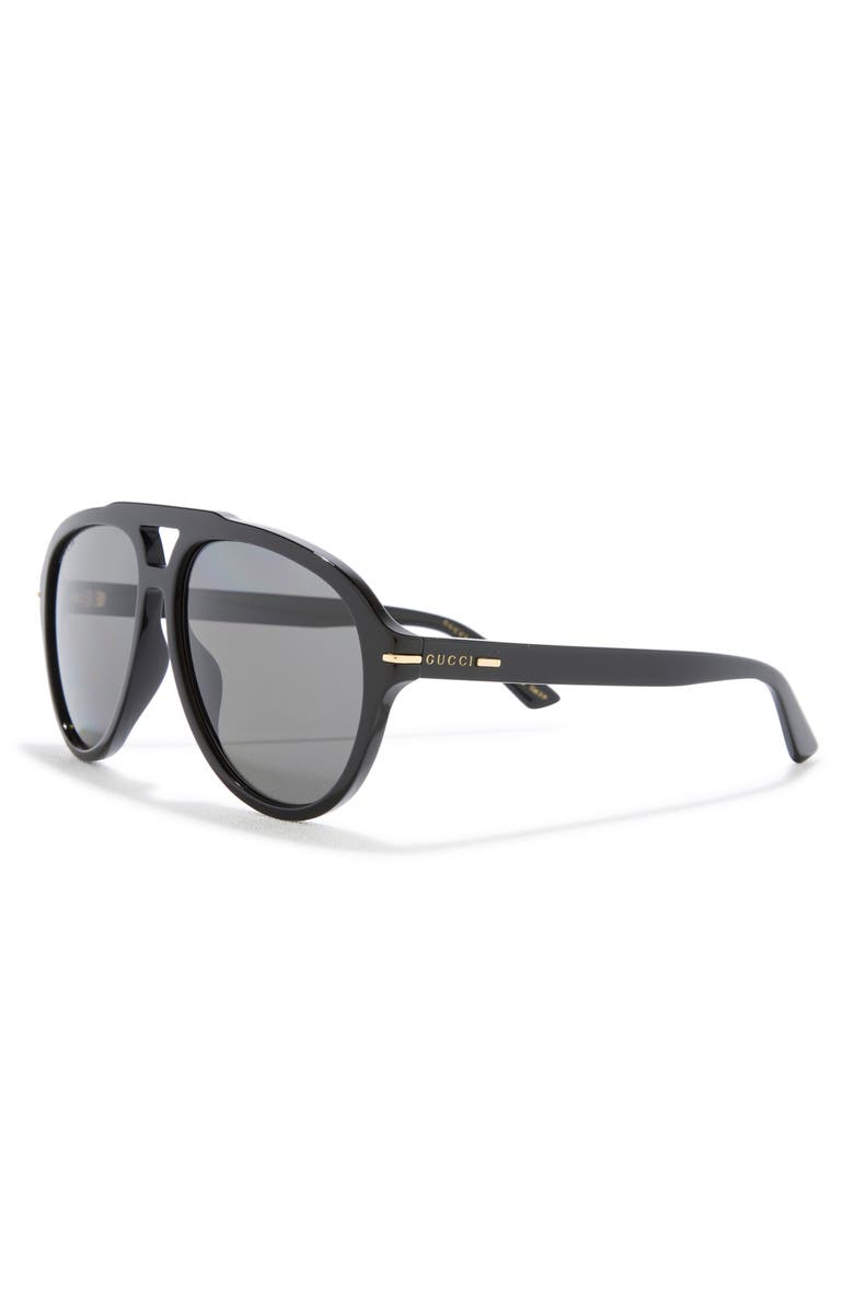 Gucci 58mm Aviator Sunglasses, Alternate, color,