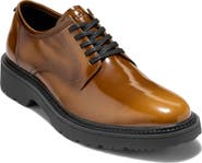 Cole Haan Broome Grand Lug Sole Plain Toe Leather Derby