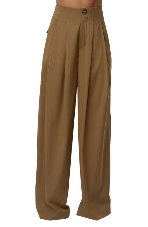 Pleated Wide Leg Pants