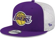 New Era Men's New Era Purple Los Angeles Lakers Core Logo Meshback 9FIFTY Snapback Hat