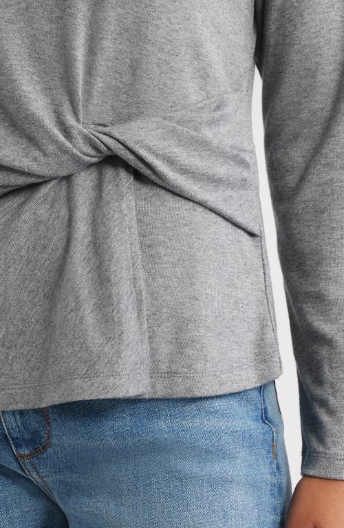 Wit & Wisdom Twist Front T-shirt In Gray