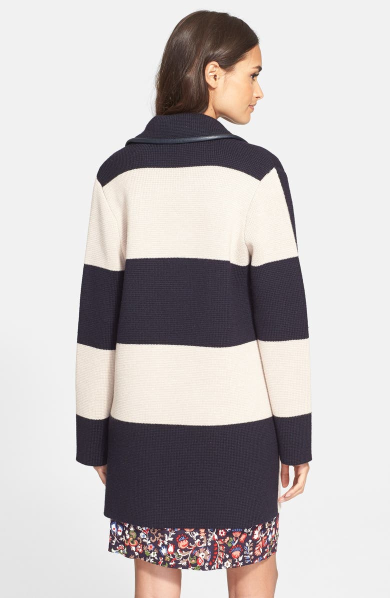 Tory Burch Colorblock Heavyweight Merino Wool Coat, Alternate, color,