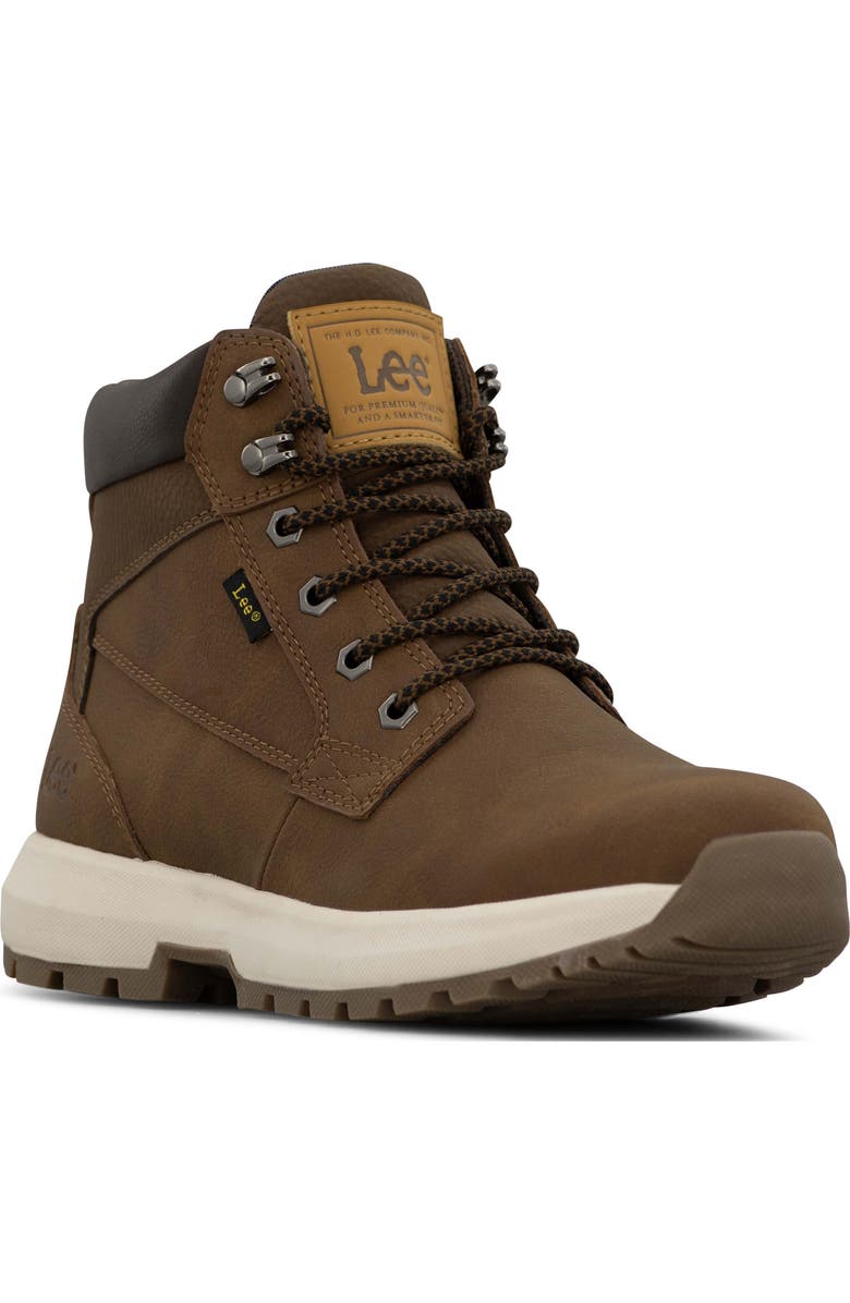 Lee Riker Lace-Up Boot, Main, color, British Tan Wax/ Chocolate