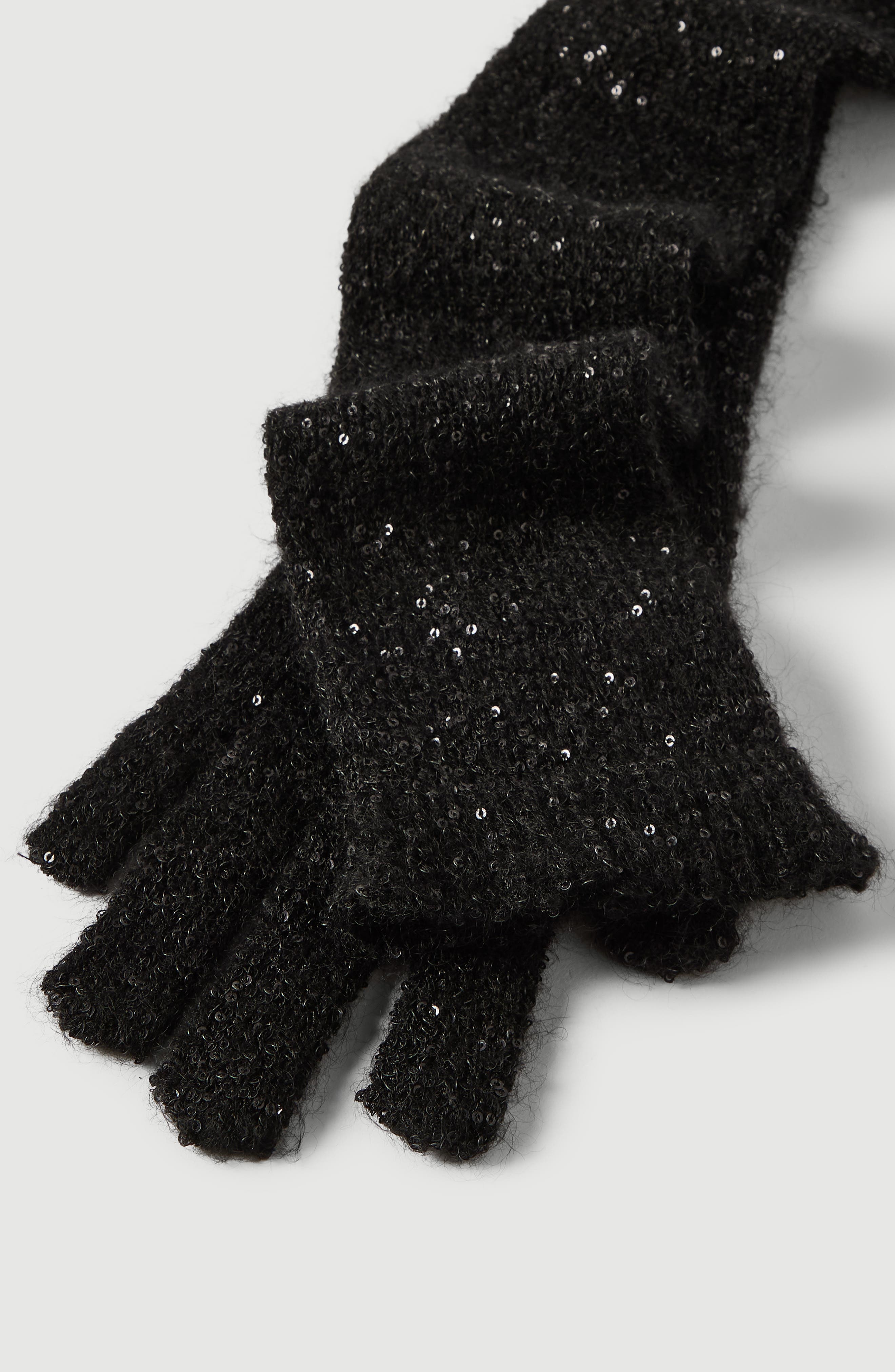 Brunello Cucinelli Dazzling Texture Knit Gloves (Women) | Nordstrom