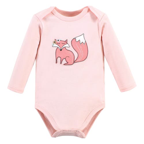 Hudson Baby Essential All-cotton Long-sleeve Bodysuit Triple Pack In Animal Print