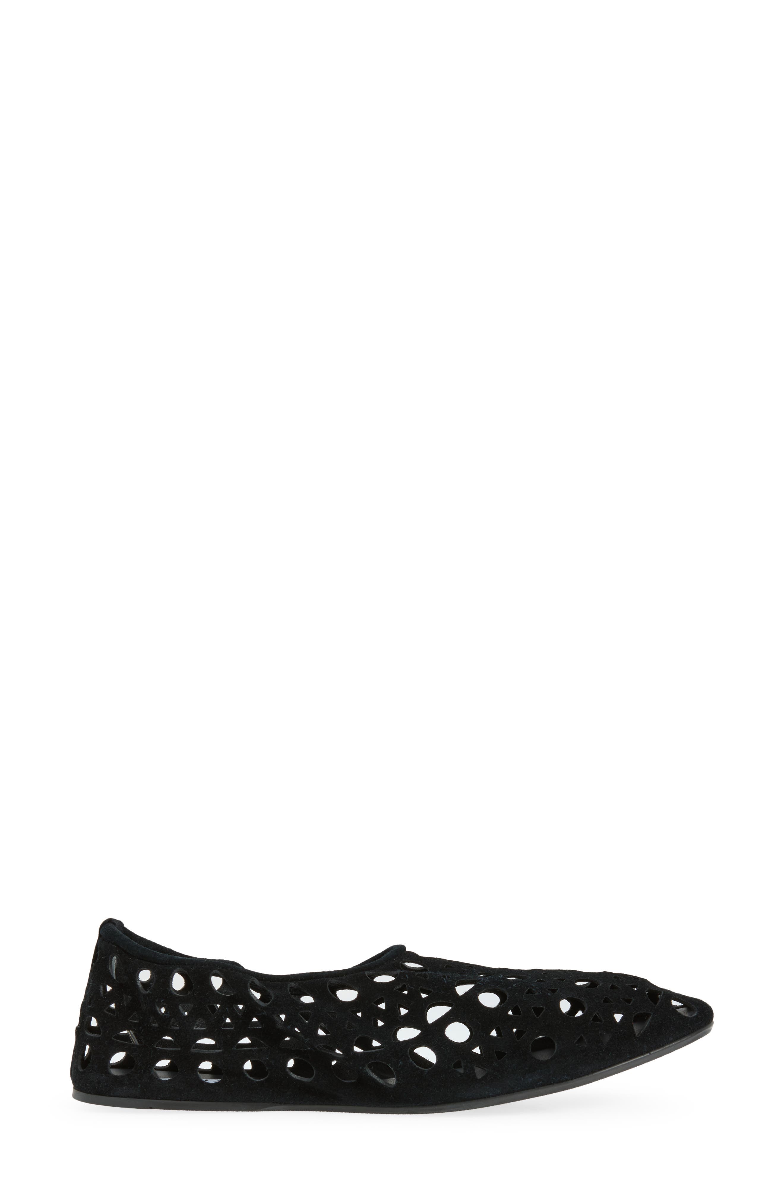 Neo Vienne Perforated Ballet Flat, Alternate, color, 999 NOIR
