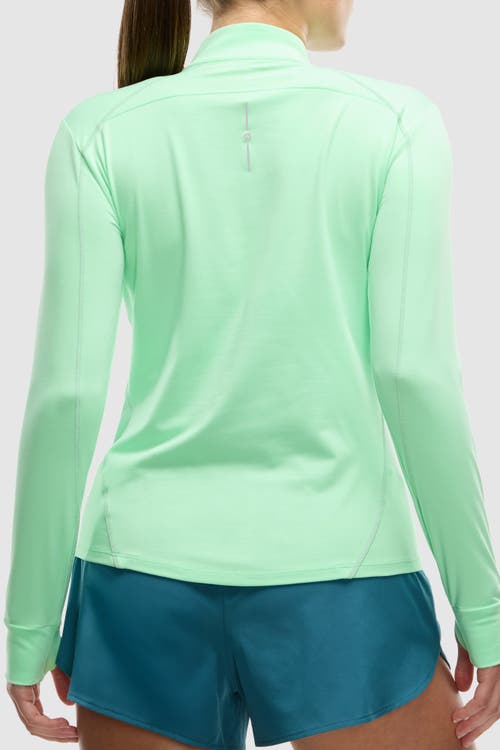 Peloton Active Brushed Jersey ¼ Zip In Green