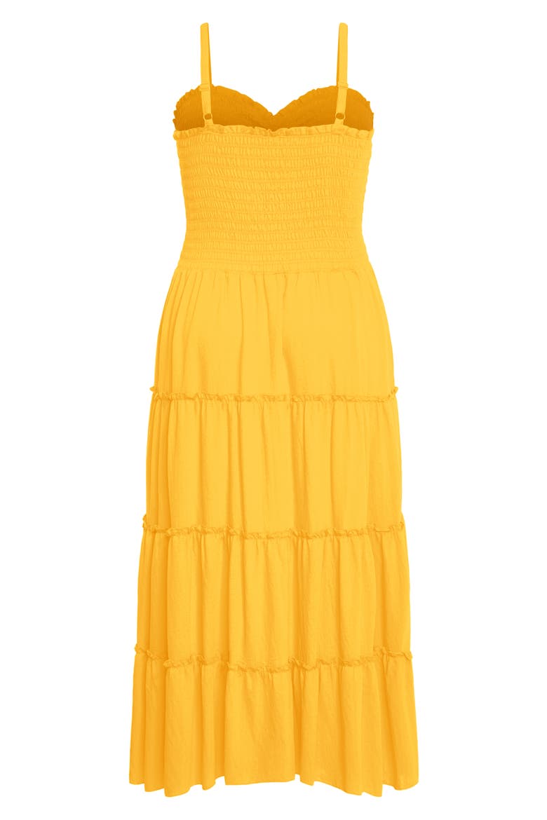 Alisa Smocked Sleeveless Maxi Dress, Alternate, color, SUNSHINE
