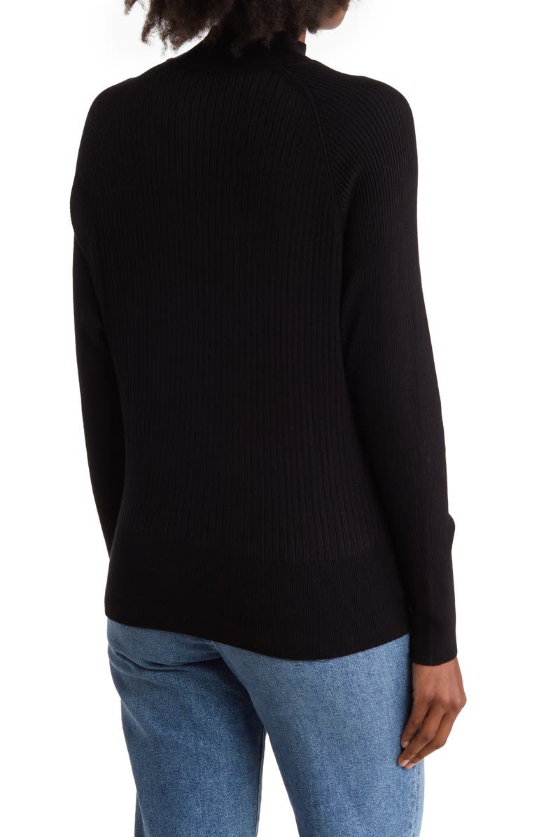 Jaclyn Smith Mock Neck Rib Sweater, Alternate, color,