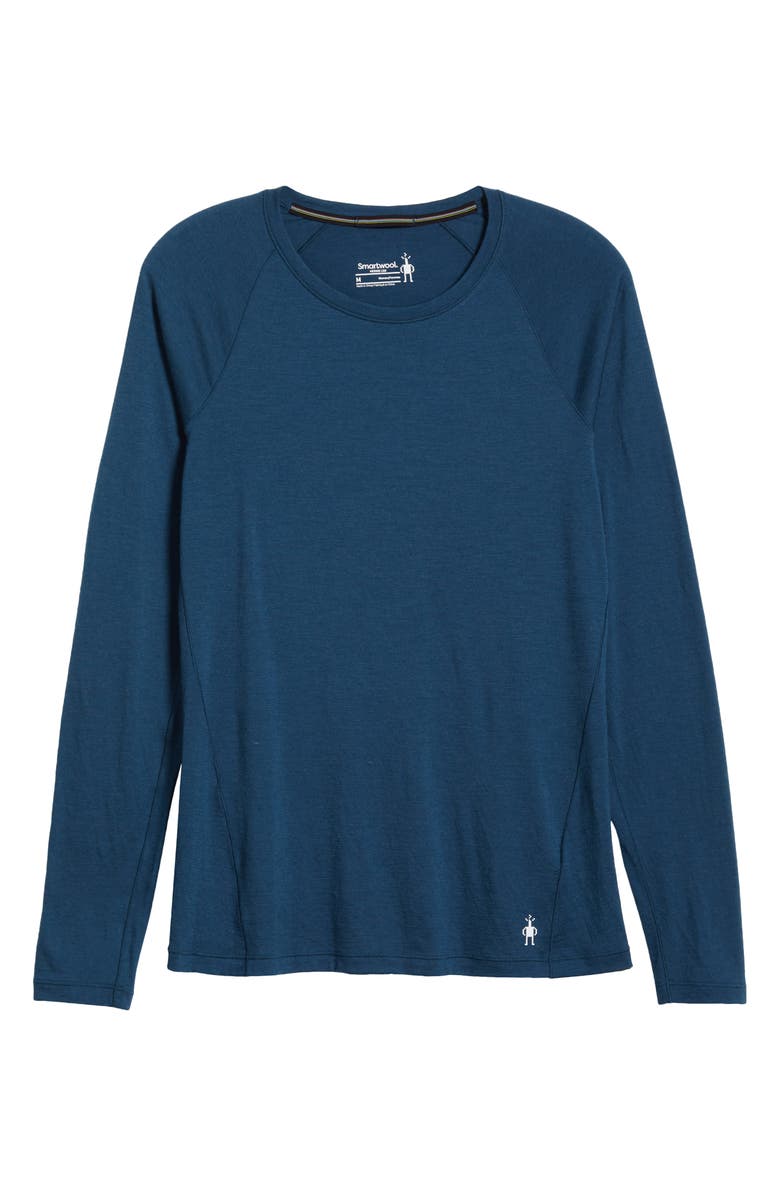 Smartwool Classic All-Season Merino Wool Blend Base Layer Long Sleeve Top, Alternate, color, Twilight Blue