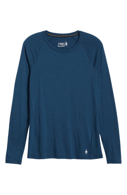 Smartwool Classic All-season Merino Wool Blend Base Layer Long Sleeve Top In Twilight Blue
