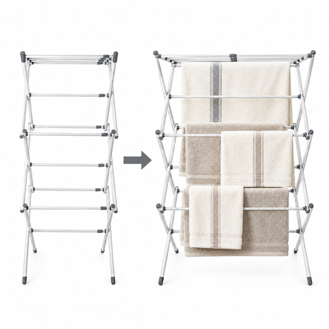 Riverrun Foldable Expandable Metal Clothes Drying Rack