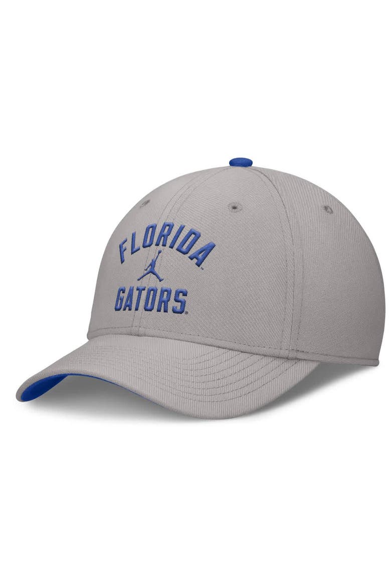Men's Jordan Brand Gray Florida Gators Rise Prep Performance Flex Hat, Main, color, Gray