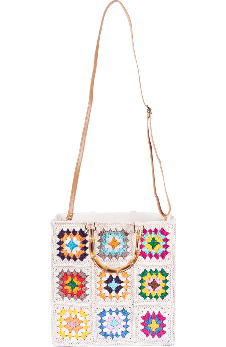 Jelavu Granny Square Crochet Tote Bag, Alternate, color, Ivory Multi
