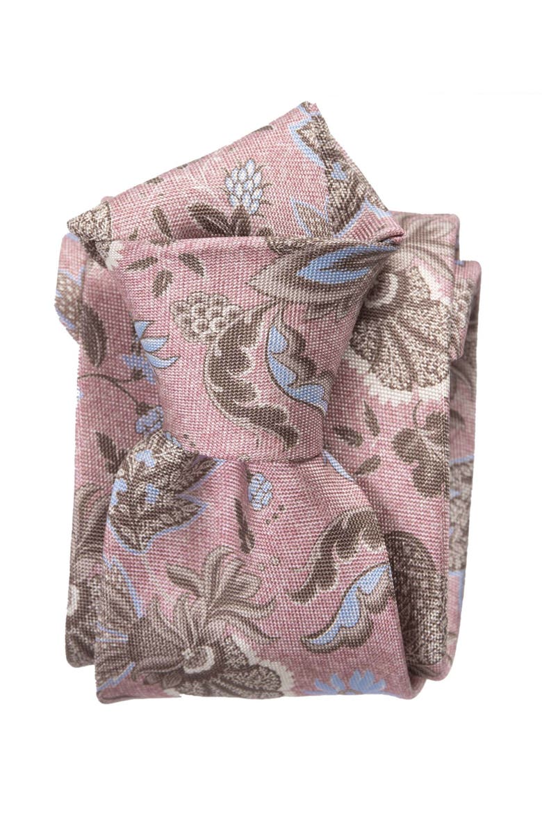 Medici - Printed Silk Tie for Men, Alternate, color, Pink