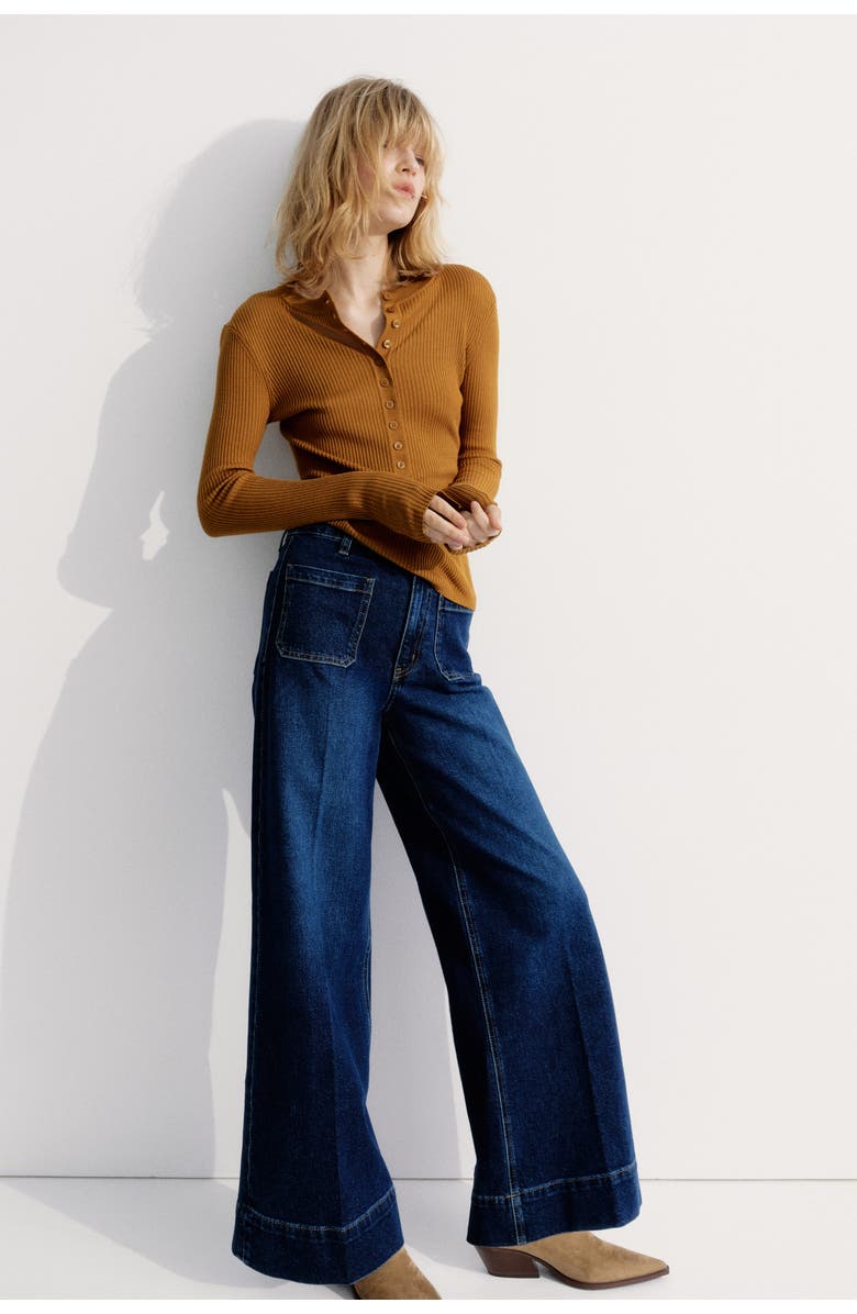 H&M Rib-knit Top, Alternate, color, Light Brown