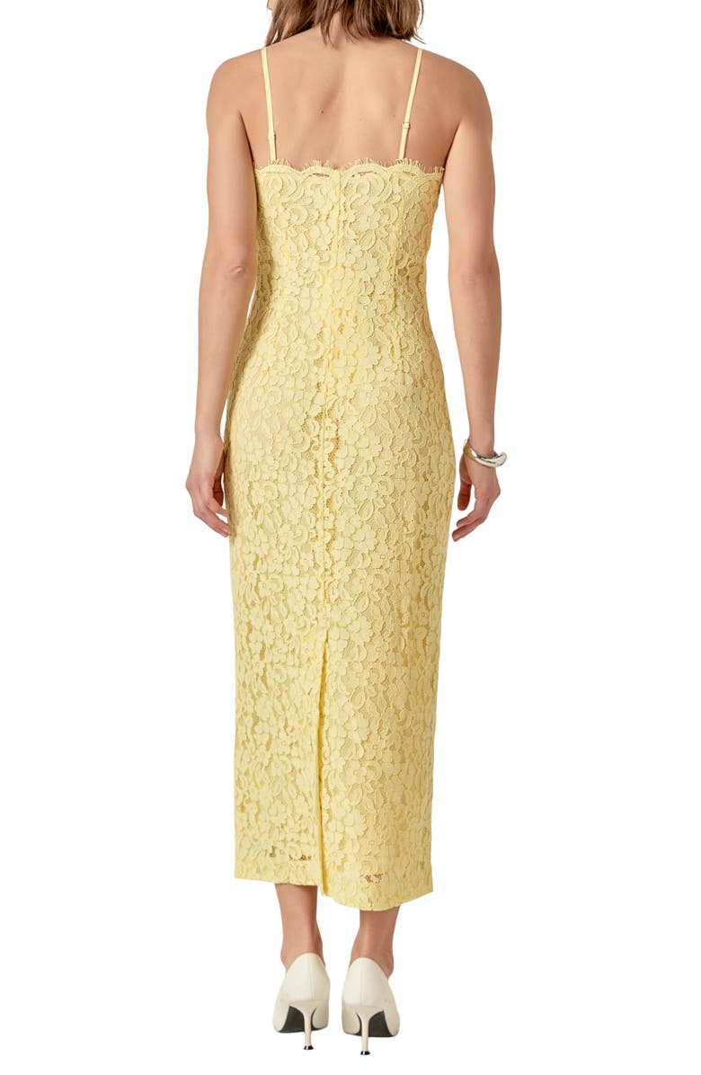 Endless Rose Lacy Column Dress, Alternate, color, Butter