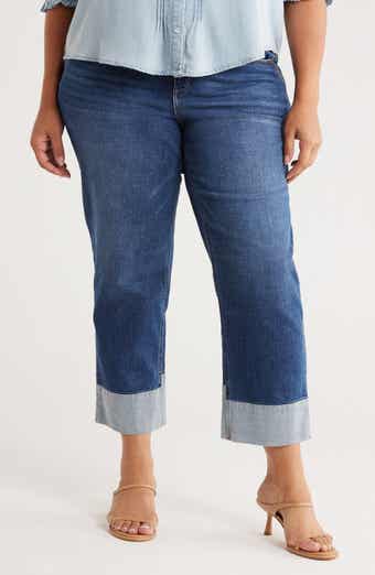 Democracy Reverse Cuff Boyfriend Jeans