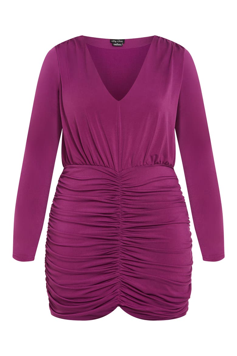 Jolene Ruched Dress, Alternate, color, PURPLE