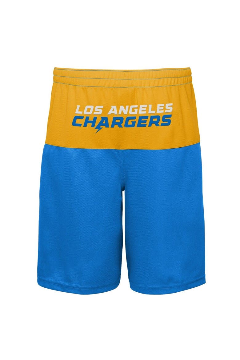 Youth Justin Herbert Powder Blue Los Angeles Chargers Name & Number Player Shorts, Alternate, color, Powder Blue