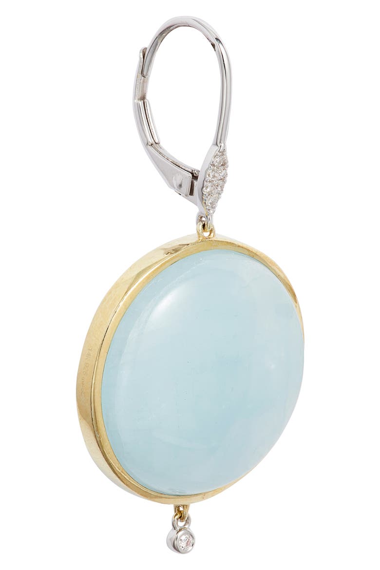 Milky Aquamarine Drop Earrings, Alternate, color, YELLOW