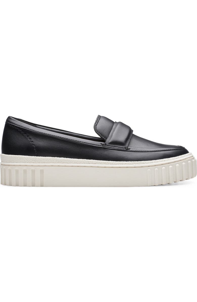 Clarks<sup>®</sup> Mayhill Cove Loafer, Alternate, color, Black Leat
