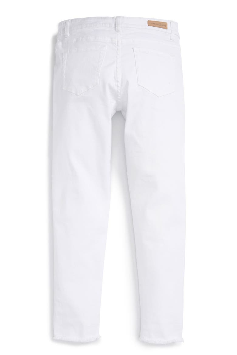 Treasure&Bond Crop Girlfriend Jeans, Alternate, color, WHITE