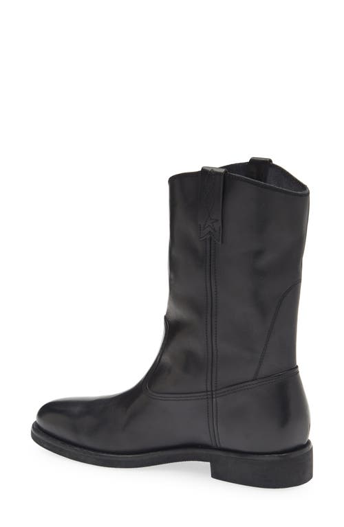 Golden Goose Biker Ankle Boots In Black Leather In Black