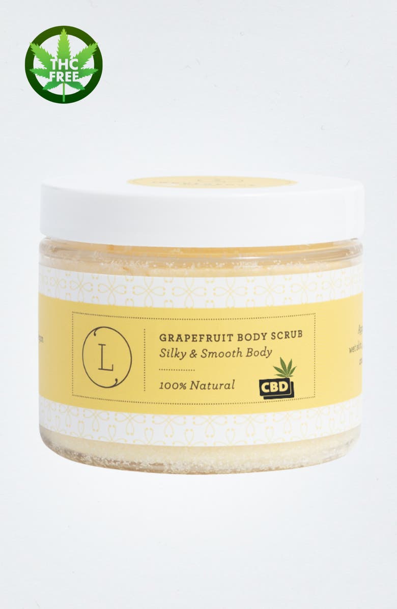 Lizush CBD Grapefruit Body Salt Scrub, Main, color, NO COLOR