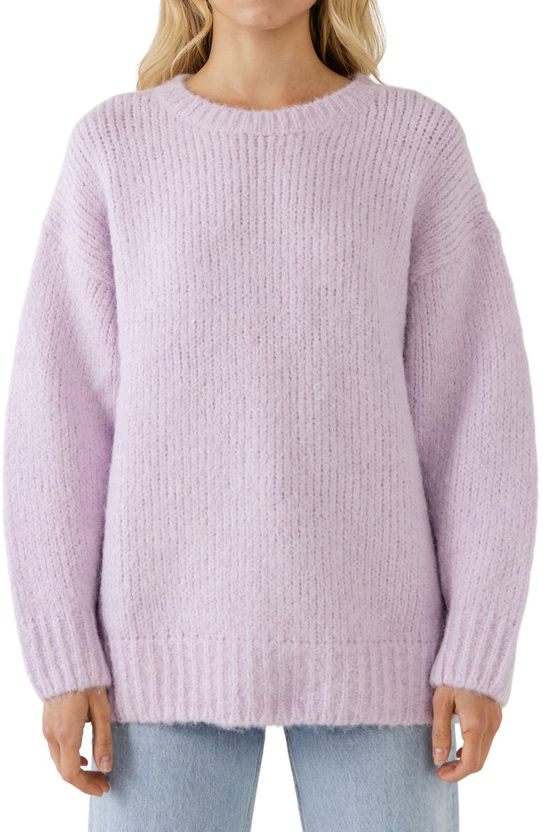 Free the Roses Oversize Crewneck Sweater, Alternate, color, 