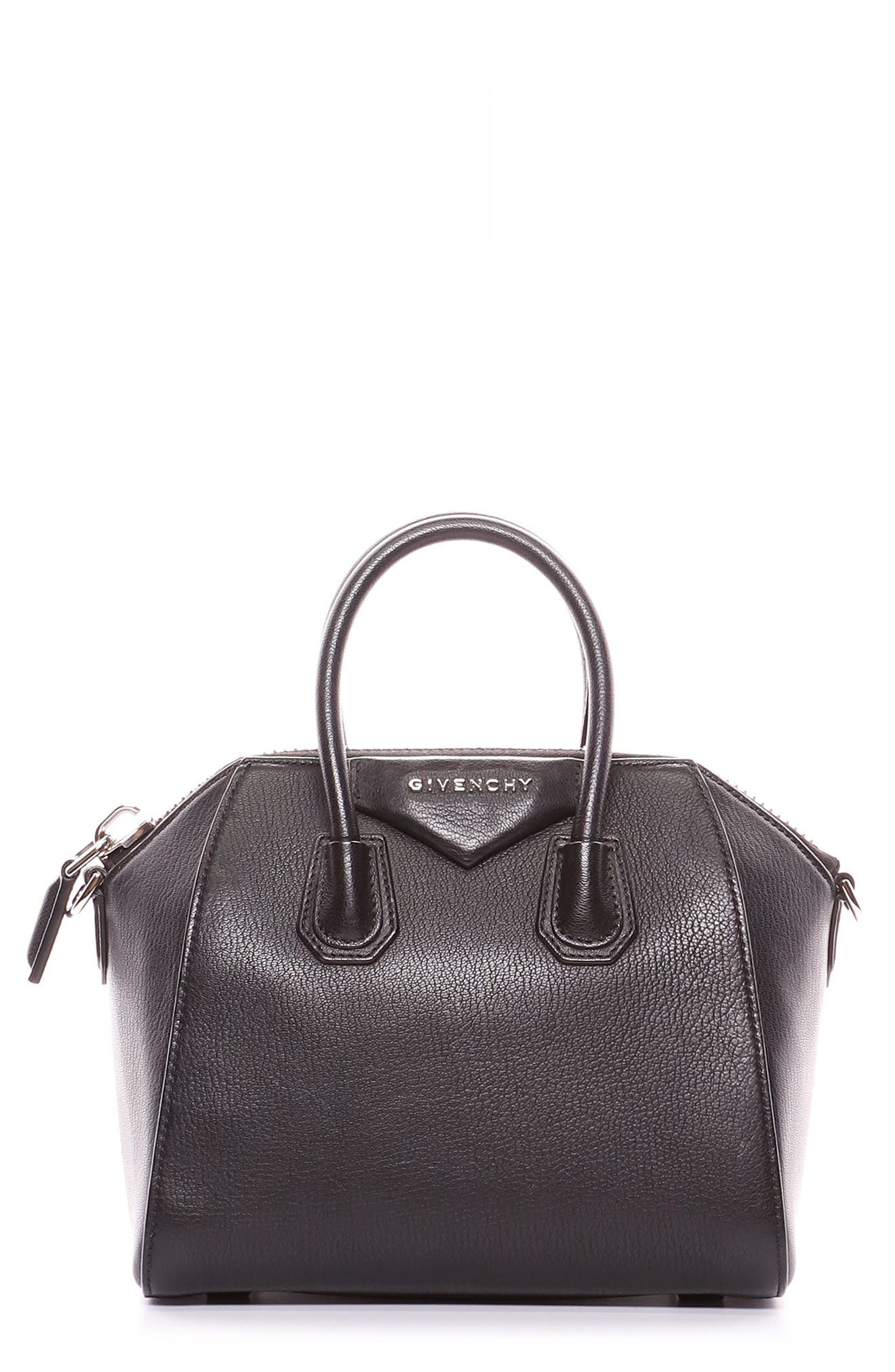Givenchy Mini Antigona Sugar Leather Satchel, Alternate, color, 