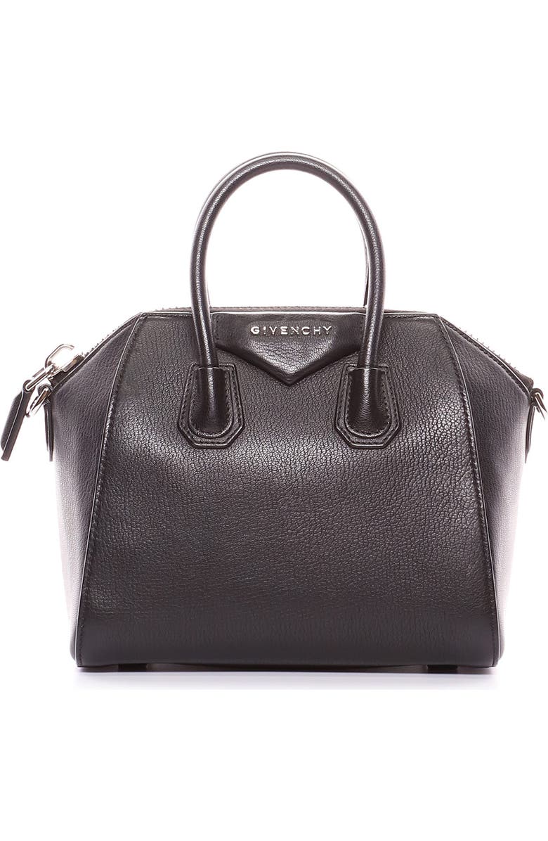 Givenchy Mini Antigona Sugar Leather Satchel, Alternate, color,