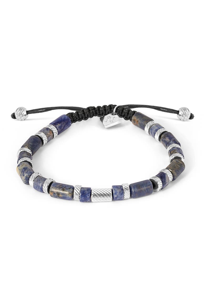 Sodalite Blue Tube Bead Friendship Bracelet, Main, color, BLUE