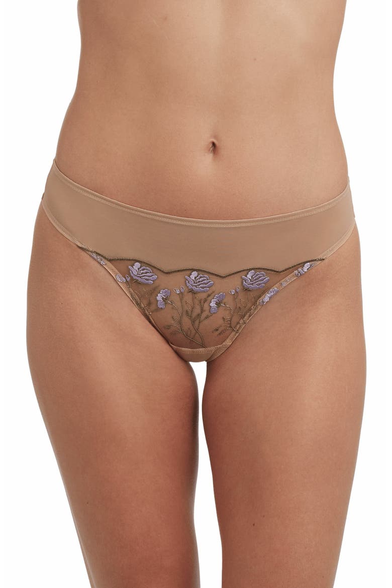 Enamoured Lace Thong, Main, color, Ice Purple Combo