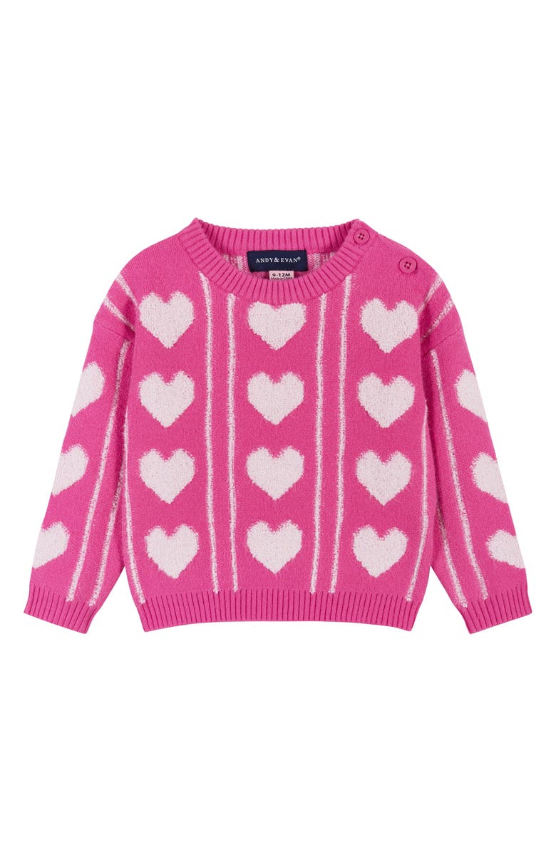 Andy & Evan Heart Chenille Sweater & Leggings Set, Alternate, color, 