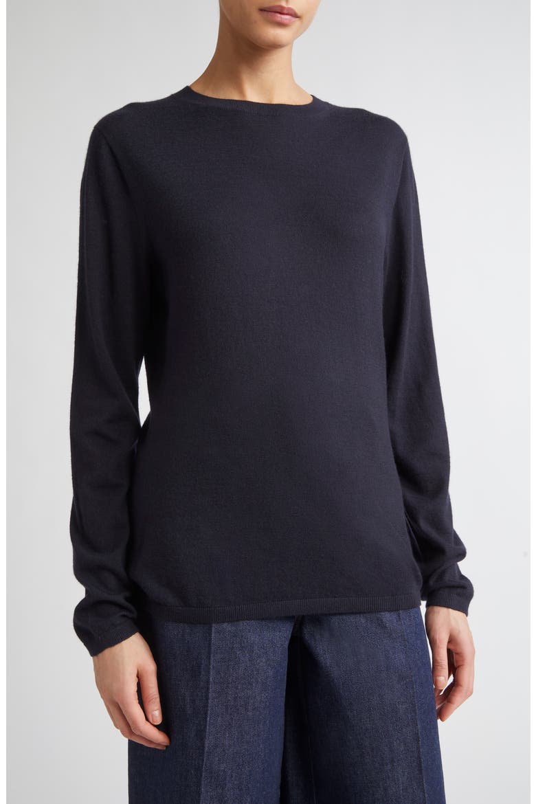 Marcia Cashmere Crewneck Sweater, Alternate, color, ULTRAMARINE