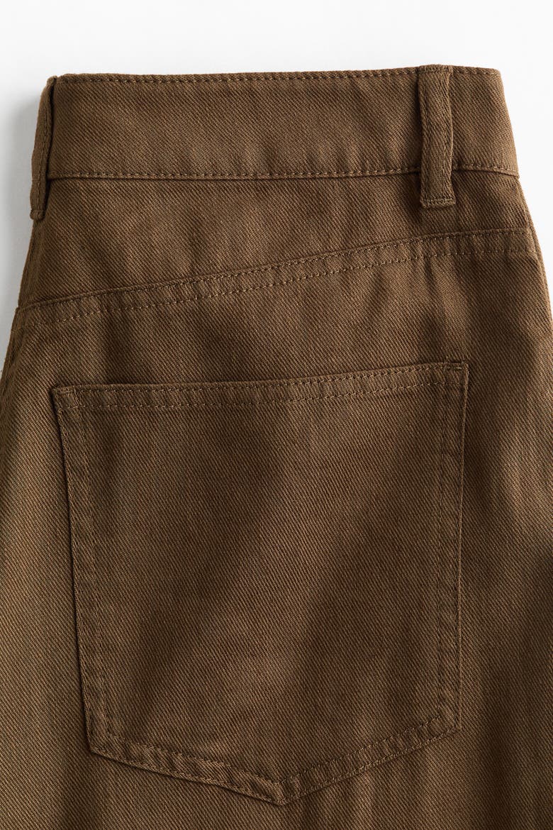 Linen-blend Trousers, Alternate, color, Brown