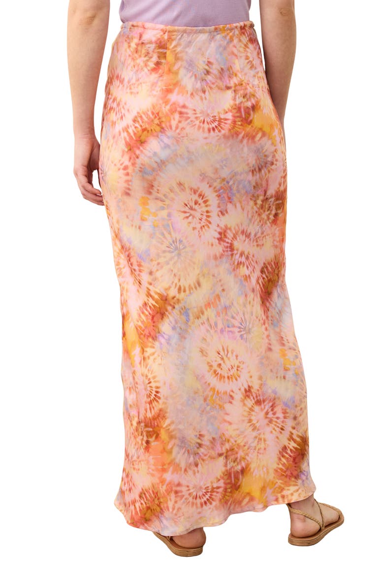 Gabrielle Floral Drawstring Maxi Skirt, Alternate, color, TIE DYE