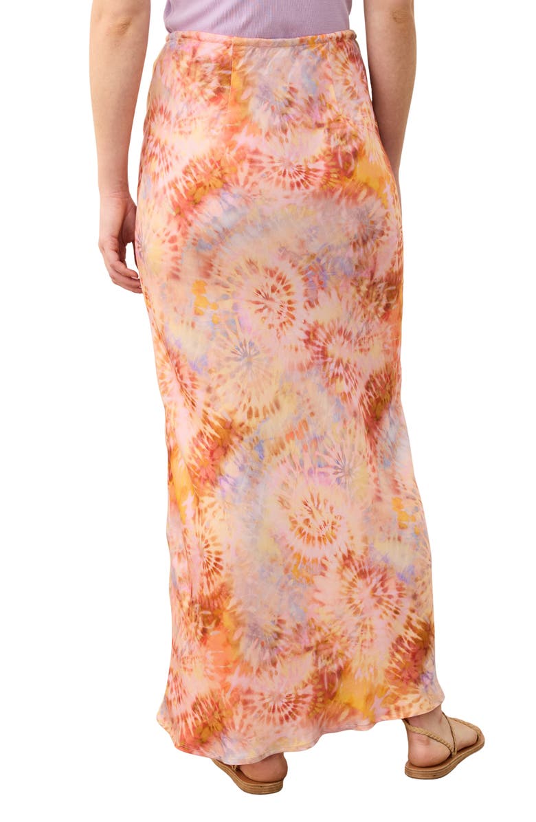 Marine Layer Gabrielle Floral Drawstring Maxi Skirt, Alternate, color, Tie Dye