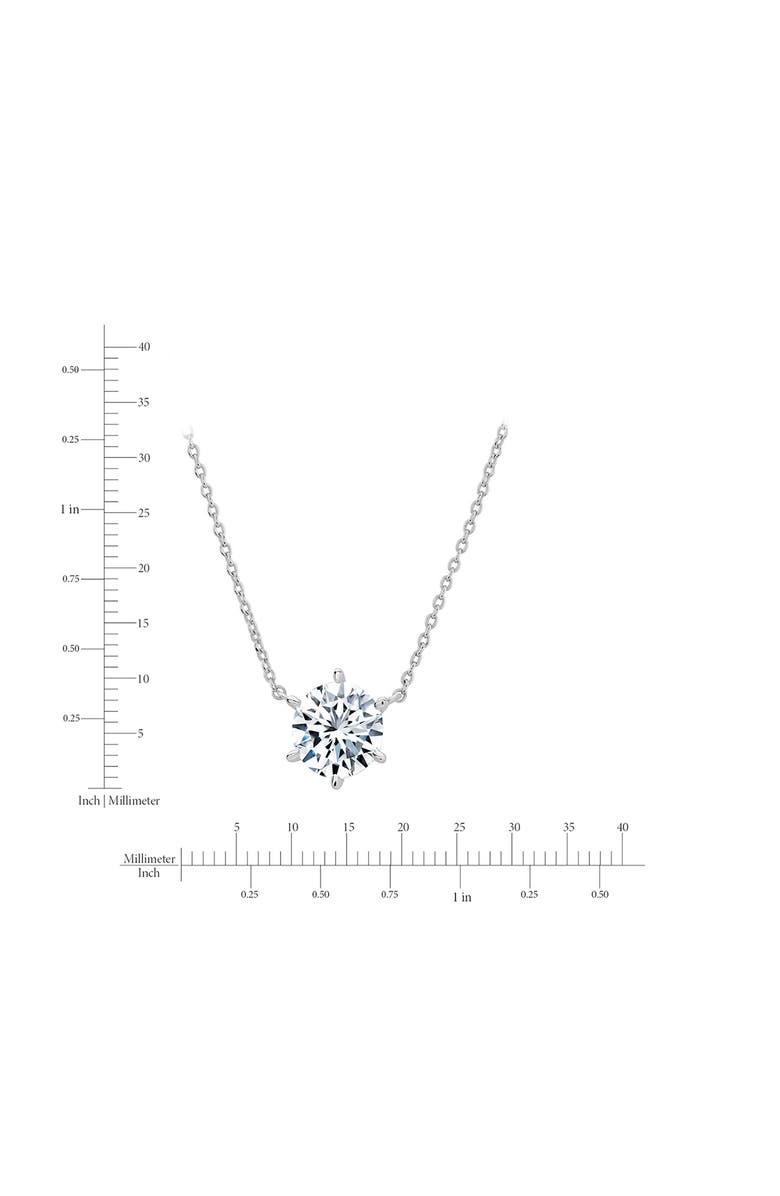 Crislu Cubic Zirconia Solitaire Pendant Necklace, Alternate, color, Pure Platinum/ Clear Stone
