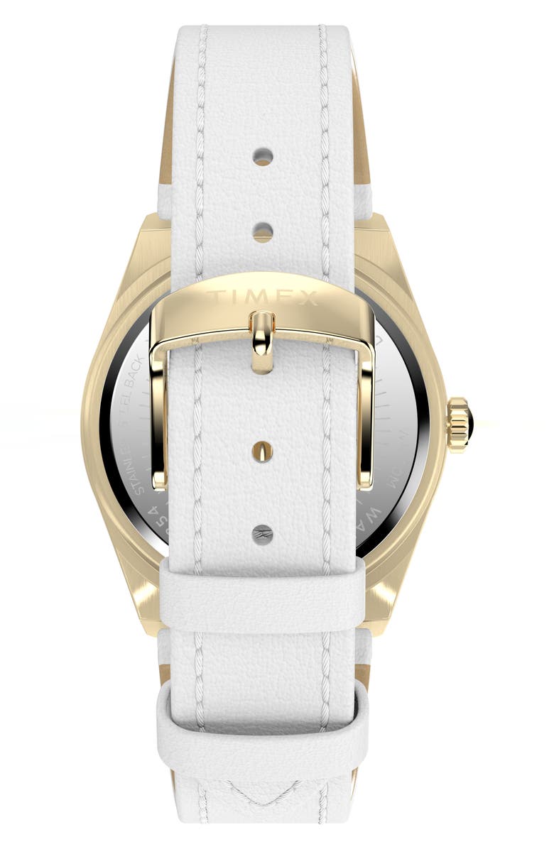 Timex<sup>®</sup> Simone Leather Strap Chronograph Watch, 38mm, Alternate, color,