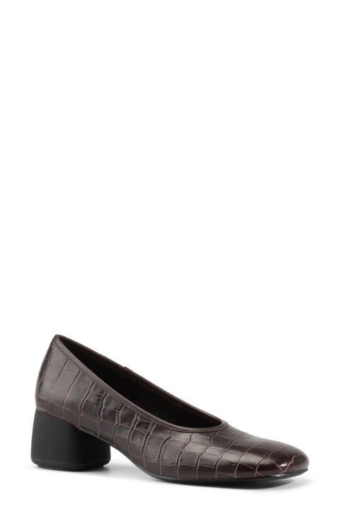 Livia Croc Embossed Pump (Women)