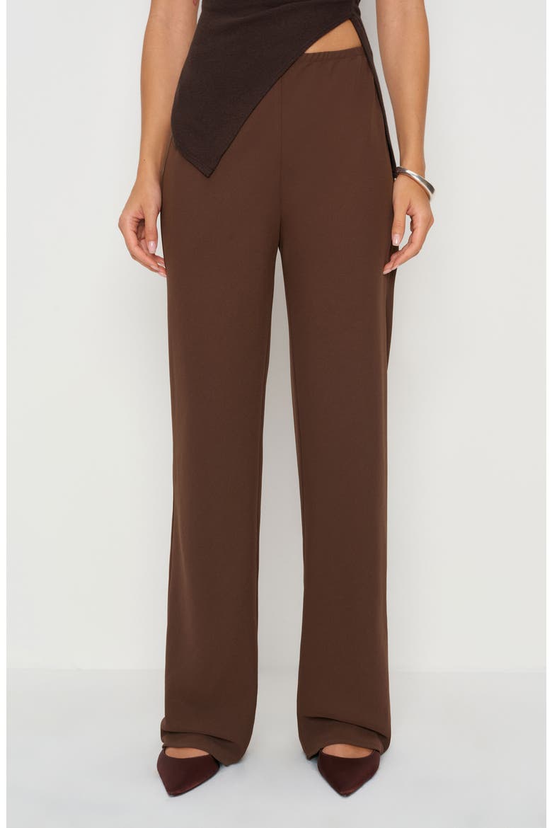 Gale Bias Cut High Waist Pants, Main, color, CAFE