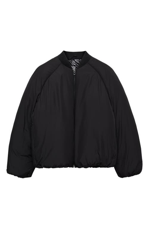 Mango Insulated Bomber Jacket In Black