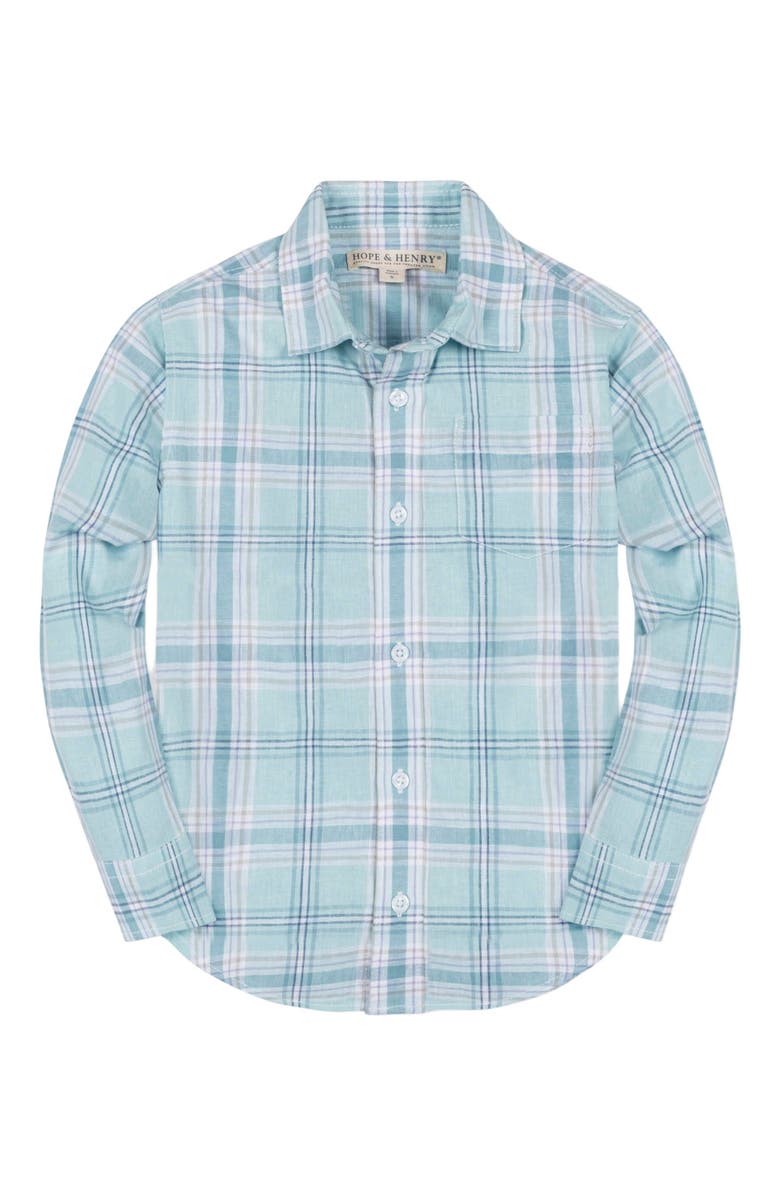 Hope & Henry Boys' Long Sleeve Linen Button Down Shirt, Kids, Main, color, 