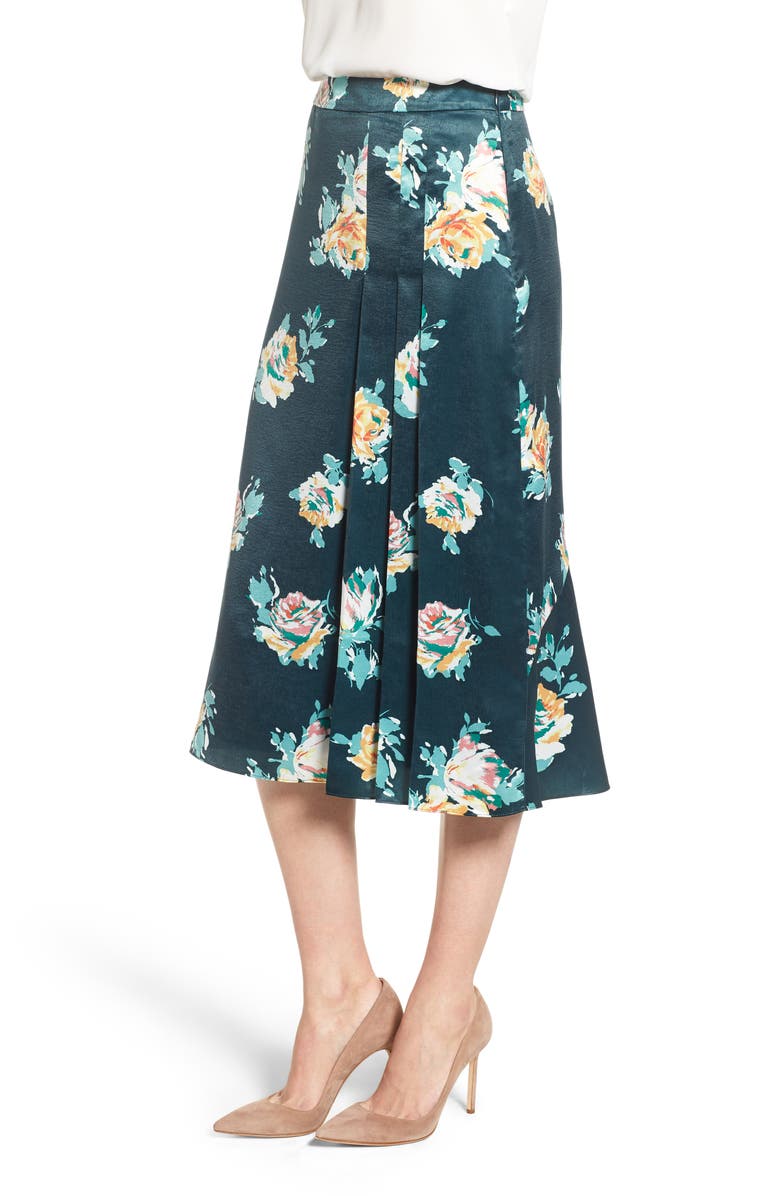Halogen<sup>®</sup> Pleat Detail Midi Skirt, Alternate, color,