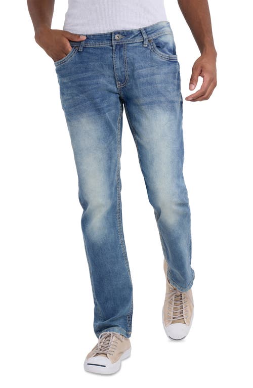 X-ray Xray Saddle Stitch Stretch Straight Leg Jeans In Blue