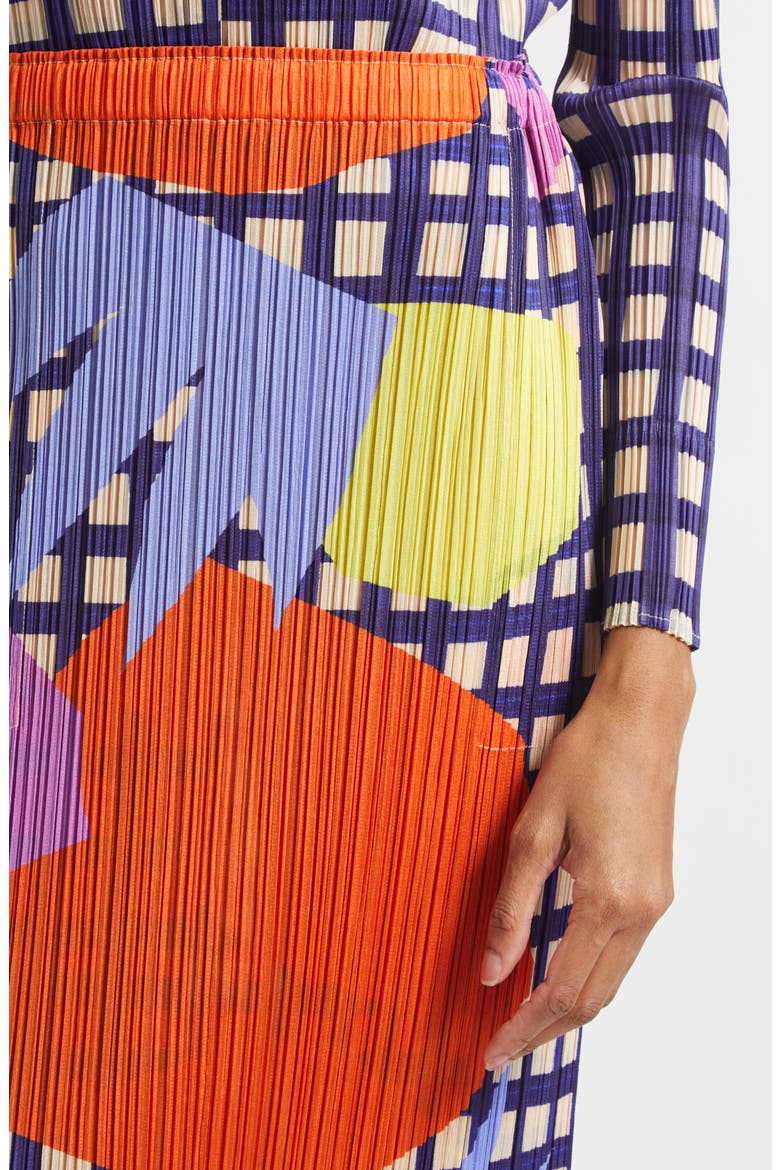 Market Plissé Midi Skirt, Alternate, color, TOMATO