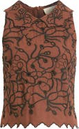 LOVE THE LABEL Lielle Embroidered Eyelet Cotton Top