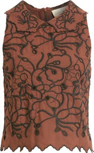 LOVE THE LABEL Lielle Embroidered Eyelet Cotton Top
